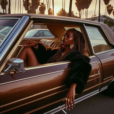 90s Photoshoot Outside, Photoshoot Scenery Ideas, Vintage Location Photoshoot, Vintage 80s Photoshoot, Old School Vibes Aesthetic, 90s Car Photoshoot, Old Time Photos Ideas, Photoshoot On Car, Women Posing With Cars