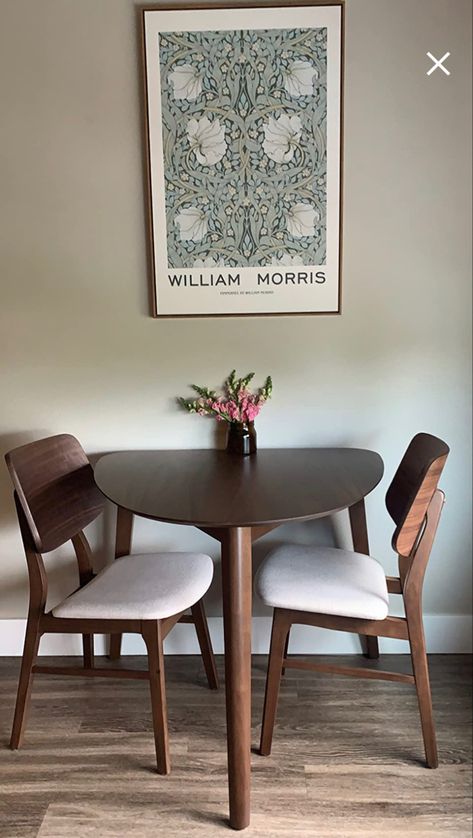 Half Circle Table Kitchen, Mid Century Breakfast Table, Half Circle Dining Table Small Spaces, 2 People Dining Table, Half Circle Kitchen Table, Small Dinette Sets, Mid Century Modern Small Dining Table, Small Dining Apartment Ideas, Breakfast Table Small Space