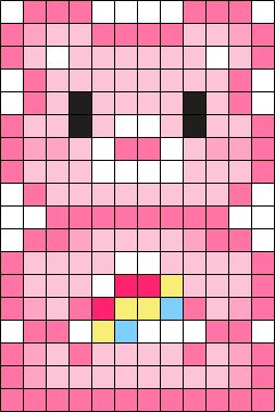 Kandi Patterns for Kandi Cuffs - Pony Bead Patterns - Perler Bead Patterns Kandi Patterns Perler Beads, Pony Bead Kandi Patterns, Perler Bead Patterns Characters, Mini Bead Patterns, Small Kawaii Perler Bead Patterns, Mini Perler Patterns, Perler Bead Patterns Care Bears, Diy Perler Beads Patterns, My Little Pony Perler Bead Patterns