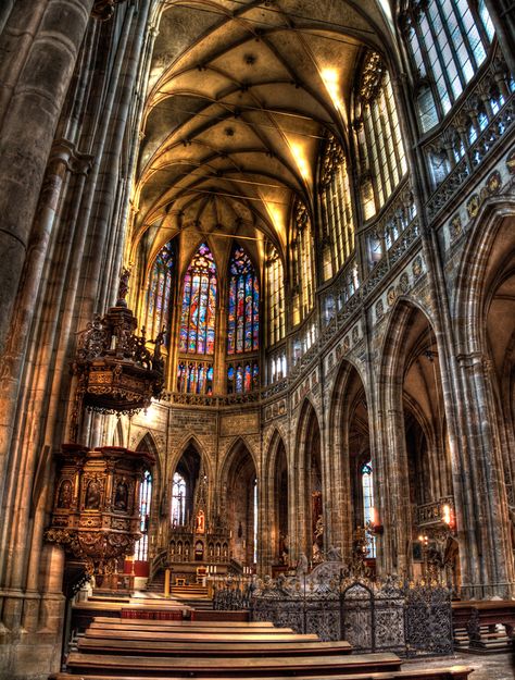 St. Vitus Cathedral, Prague | by adbb69 St Vitus Cathedral Prague, Western Architecture, Historic Interiors, St Vitus Cathedral, St Vitus, Architecture Antique, Praha Prague, Prague Travel, Cathedral Architecture