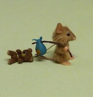 mouse The Runaway, Mice, Stuffed Animals, For Sale, Animals, Blue, White