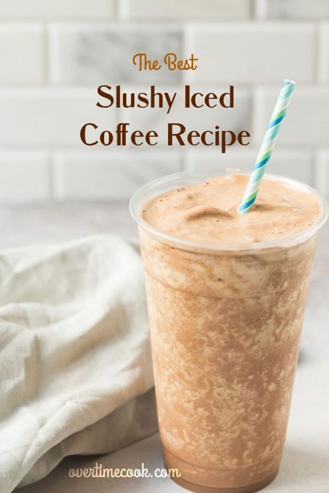 Overtime Cook - The Home of Real Life Kosher Cooking Keto Frozen Coffee Recipe, Frozen Ice Coffee Recipe, Iced Coffee Slushie, Slushy Iced Coffee, Iced Coffee From Hot Coffee, Coffee Slushy Recipes, Coffee Slush Recipes, Frozen Coffee Recipe Easy, Frozen Iced Coffee Recipe