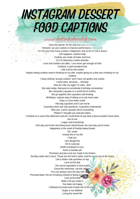 Are you a baker, blogger, or foodie who struggles to come up with interesting Instagram captions for your bakery posts? Are you looking for more engagement when you share the pictures of your baked goods? You’ll want to keep reading because I am sharing my Instagram caption strategy for your dessert foods that will bring your post to life and get more likes and follows on Instagram in 2021. Instagram Captions For Food Business, Caption For Pastries, Captions For Instagram Food Posts, Quotes On Desserts, Content Ideas For Bakers, Caption For Eating Food, Instagram Captions For Food Pics, Captions For Desserts Instagram, Caption For Cookies Post