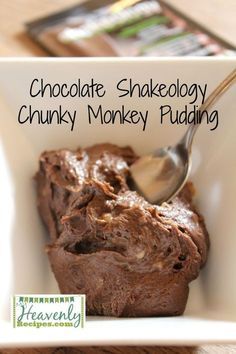 Ya’ll I’m becoming an expert at making these Shakeology Recipes! Ok….maybe not an expert, but, I’m enjoying creating my own recipes! This Chunky Monkey Pudding was born when I was having a sweet craving. So I reached for my “go to” ingredients and came up with this delicious treat! I had just got done eating...Read More » Shakeology Pudding, Shakeology Dessert Recipes, Shakeology Desserts, Chocolate Shakeology Recipes, 21 Day Fix Desserts, Easy Pudding, Frozen Pudding, 21 Day Fix Snacks, Shakeology Recipes