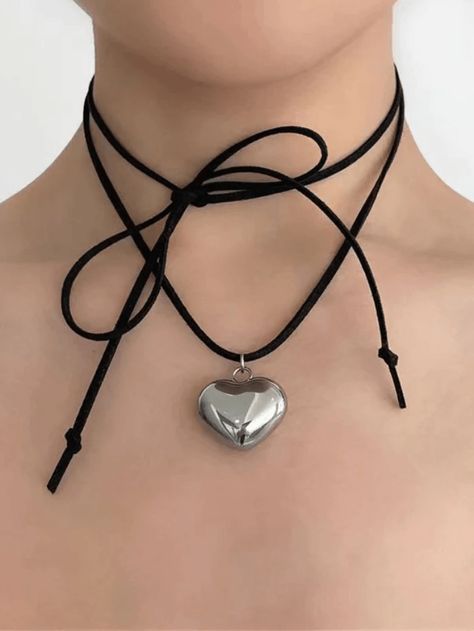 Style: Casual/Street/Vintage/Punk 
 Pattern Type: Titanium Steel 
 Quantity: 1pc 
 gender: girl 
 Occasion: Going Out/Holiday/Festival/Dating/Travel/Weekend Casual Punk Pattern, Luv U, 3d Heart, Heart Choker, Puffed Heart, Vintage Punk, Wire Necklace, For Eyes, Creating Jewelry