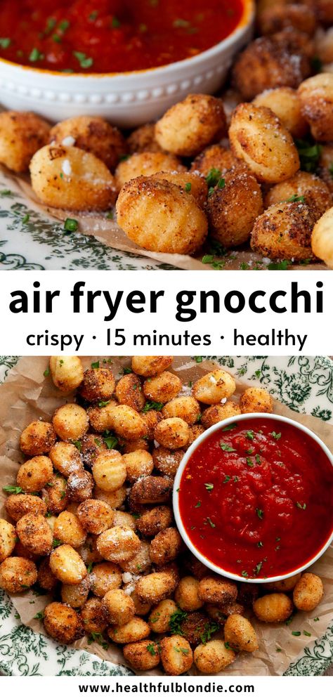 Air Fryer Gnocchi, Gnocchi Dishes, Gnocchi Recipe, Sweet Potato Gnocchi, Potato Gnocchi, Air Fryer Oven Recipes, Air Fry Recipes, Gnocchi Recipes, Air Fryer Dinner Recipes