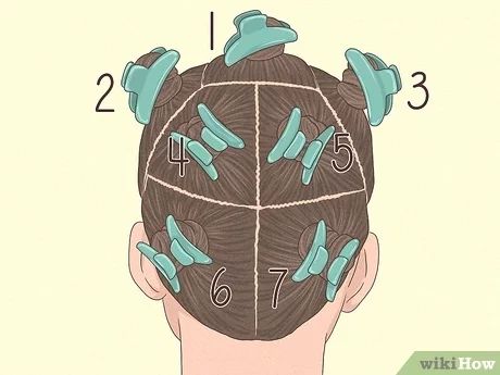 Parting Hair For Beginners, How To Divide Hair Into Sections, Hair Parting Guide, Sectioning Hair For Color, How To Section Hair For Rollers, Hair Parting Chart, How To Section Hair, How To Part Hair For Braids, Hair Sectioning Techniques