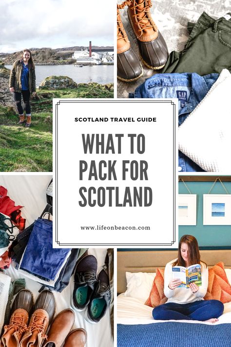 How To Pack For Scotland, Highland Outfit Scotland Women, Best Shoes To Wear In Scotland, Things To Buy In Scotland, Scotland Carry On Packing, Travel To Scotland Packing Lists, Planning A Trip To Scotland, What To Pack For Scotland In The Fall, Scotland In April Outfits