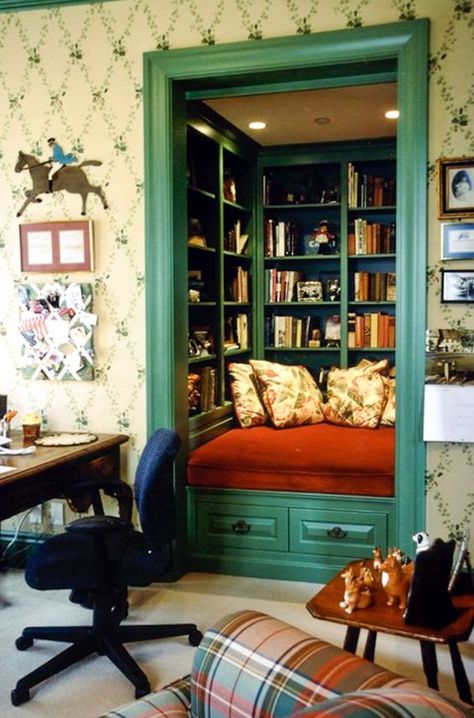 The Best Reading Nooks to Escape Into Closet Into Book Nook, Small Closet Library Ideas, Reading Nook Diy Corner, Small Closet Turned Into Reading Nook, Closet To Nook Conversion, Luxury Reading Nook, Rv Reading Nook, How To Create A Reading Nook, Decorating A Nook Area