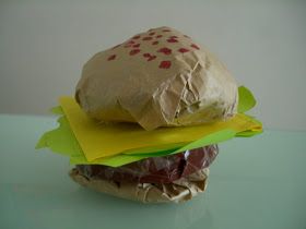 Hamburger Crafts For Kids, Hamburger Craft, World Craft, September Activities, Food Sculpture, Paper Food, Festival 2022, Fat Foods, Camping Crafts