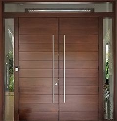 Wooden Double Doors, Double Door Entrance, Modern Entrance Door, Impact Doors, House Main Door Design, Main Entrance Door Design, Front Door Design Wood, European Modern, Wooden Front Door Design