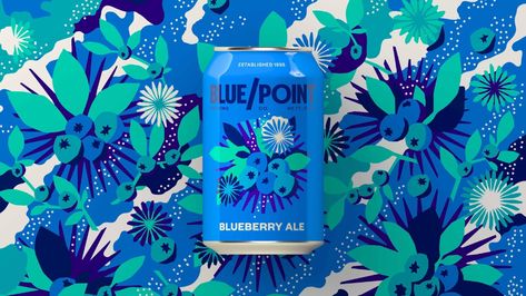 Blue Point Blueberry Ale on Packaging of the World - Creative Package Design Gallery Ale Beer, Blue Point, Beer Packaging, Beverage Packaging, Craft Brewery, Creative Packaging Design, The Blues, Packaging Design Inspiration, Brand Packaging