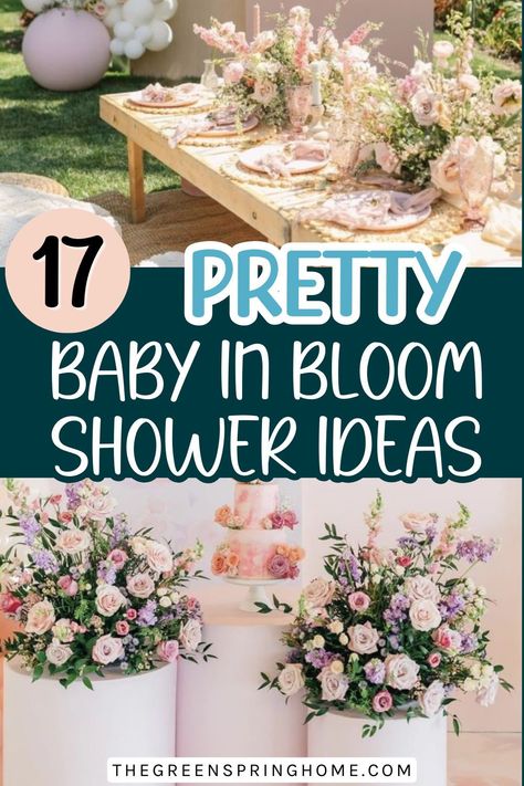 Looking for some inspiring Baby in Bloom shower ideas?! You’re going to LOVE this long list of gorgeous examples of a Baby in Bloom shower theme.  ​From party decor to dessert ideas and even shower game suggestions, we’ve got every detail you’ll need covered!  Let’s get started. Baby In Bloom Decor Ideas, Baby In Bloom Shower Activities, Bloom Bar Baby Shower Ideas, Baby In Bloom Party Favor Ideas, Baby In Bloom Centerpieces Diy, Baby In Bloom Baby Shower Dessert Table, Baby In Bloom Desert Table, Baby In Bloom Flower Arrangements, Baby Shower Baby In Bloom Decor