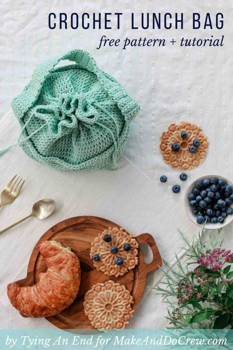 Crochet Lunch Bag or Kids Purse - free pattern and detailed tutorial! This quick, sturdy cotton bag makes a perfect crochet lunch bag or purse for a child. #makeanddocrew #freecrochetpattern #crochetbagpattern #crochetlunchbox Crochet Lunch Bag, Lunch Bags Pattern, Bag Free Pattern, Make And Do Crew, Kids Purse, Modern Crochet Patterns, Crochet Bag Pattern Free, Bag Pattern Free, Boucle Yarn