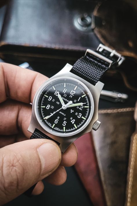 A lot of brands make military-inspired watches, but not many make watches for the military. Marathon is one of the latter. And one of those watches is the General Purpose Mechanical, an iteration on its own GG-W-113 Field Watch. That timepiece was created in the 1980s and built to the strict military standard of the day. This newest model is also marketed as an Officer’s Watch and, like the GG-W-113, adorns the wrists of American servicemen and women around the world. Marathon Watch, Edc Gadgets, Gentleman Watch, Student Life Hacks, Field Watches, Women Around The World, Vintage Watches For Men, Military Watches, Military Inspired