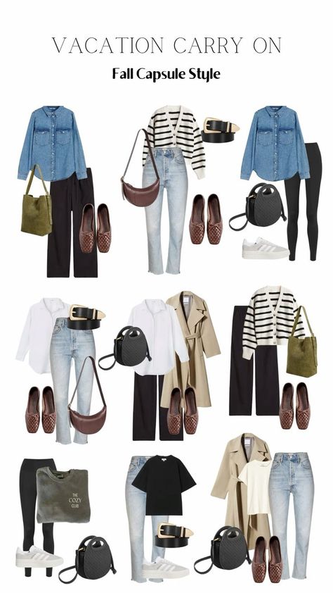 Autumn Travel Outfit Packing Light, Carry On Travel Capsule Wardrobe, Fall Trip Capsule Wardrobe, Vacation Capsule Wardrobe Fall, 4 Day Travel Outfits Capsule Wardrobe, One Week Carry On Packing Fall, Carry On Wardrobe Fall, Paris Travel Capsule Wardrobe Fall, Carry On Europe Fall