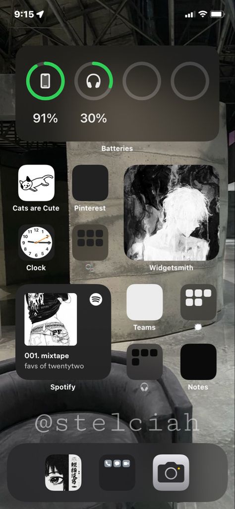 Dark Mode Iphone Layout, Dark Phone Theme, Cute Phone Layout, Lock Screen Iphone, Layout Phone, Organize Phone Apps, App Home Screen, Lockscreen Ideas, Sunset Quotes Instagram