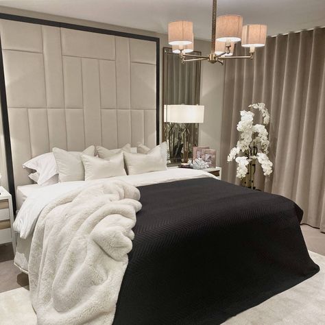 Bespoke Bedroom, High Headboard Beds, Geometric Headboard, White Bed Sheets, Full Headboard, Tall Headboard, Super King Size Bed, Headboard Wall, Divan Bed