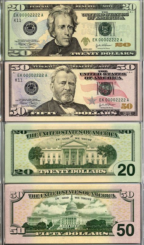 20 Dollar Bill Layout