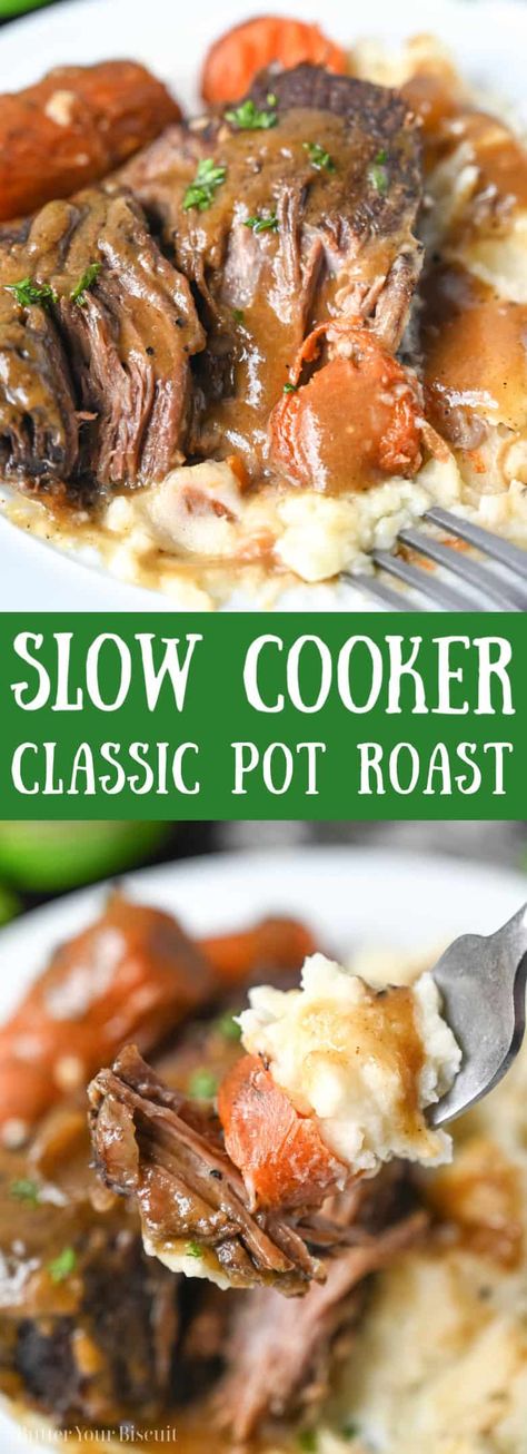 Classic Slow Cooker Pot Roast, Traditional Pot Roast Slow Cooker, Classic Roast Crockpot, Basic Pot Roast, Creamy Pot Roast Slow Cooker, Classic Pot Roast Crockpot, Pot Roast Crock Pot Recipes Slow Cooker, Slow Cooker Roast Beef Recipes, Slow Cooker Pot Roast Easy