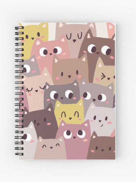 Available on RedBubble Cat Themed School Supplies, Stationery Box Set, Kitty Crafts, Book Cover Art Diy, Cat Notebook, Cat Design Illustration, Cat Diary, Anniversaire Diy, Book Cover Diy