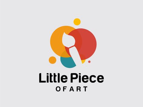 Little Piece Logo by zaqilogo on Dribbble Logos For Art Business, Logo Design Ideas For Art Page, Paint Logo Ideas, Art School Logo Design Ideas, Art Logo Ideas Creative, Art Store Logo, Logo For Art Page, Art School Logo, Arts And Crafts Logo