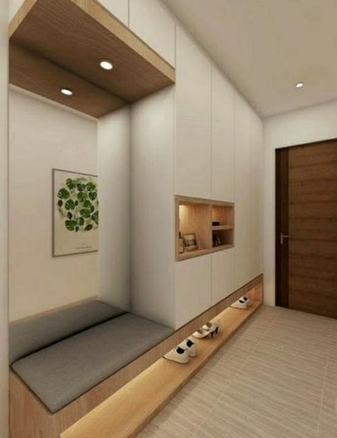 25 Entryway Ideas, Beautiful and Modern Design for Small Rooms Design Ložnic, Entrance Furniture, Mudroom Entryway, Kids Studio, Foyer Decorating, Foyer Design, Entry Way Design, Home Entrance Decor, Built In Bench