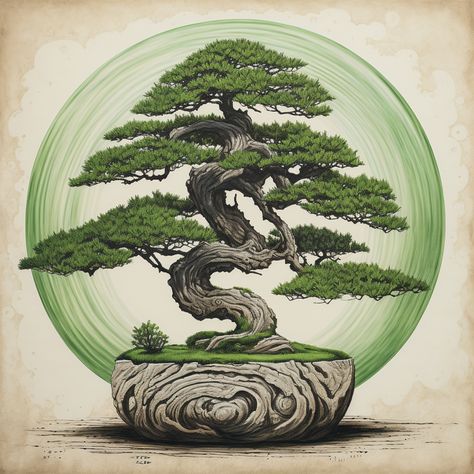 Elevate your living space with the harmonious beauty of our Zen Bonsai Tree Sumi-e digital art. This stunning wall decor piece captures the essence of tranquility and balance through the ancient Japanese art form of Sumi-e painting. 🌿🖌️ Bonsai Art Drawing, Bonsai Tree Drawing, Bonsai Illustration, Bonsai Painting, Bonsai Tree Painting, Bonsai Tree Art, Zen Tree, Bonsai Tree Tattoos, Japanese Bonsai Tree