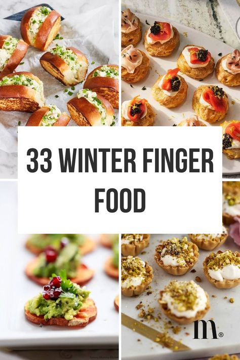 Make your party memorable with these delicious winter party finger foods. Ideal for any occasion, from birthdays to baby showers. Save to your "Party Food" board and visit the article for more ideas! Lunch Christmas Party Food, Winter Themed Party Food Ideas, Easy Delicious Finger Foods, Winter Charcuterie Board Party, Classy Party Food Ideas, Easy Winter Party Food, Winter Party Finger Foods, Best Winter Appetizers, Festive Board Ideas