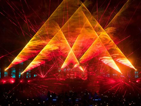 Outdoor Laser Shows — Pangolin and KVANT Lasers Lazer Lights, Concert Lights, Dental Office Design Interiors, Jean Michel Jarre, Laser Show, Trippy Visuals, Stage Background, Set Design Theatre, Concert Stage