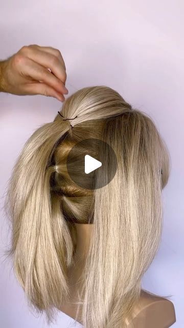 Wedding Hairdos For Long Hair, Mid Length Hair Updo, Pony Updo Wedding Tutorial, High Bridal Updo Tutorial, Updo Tutorial Videos, Wedding Updos For Long Hair Video, High Updo Tutorial Videos, Updo Styles, Mid Length Hair