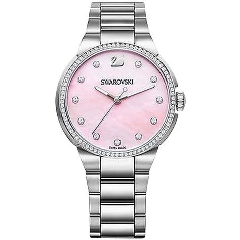 Pre-owned Swarovski City Rose Bracelet Ladies Watch 5205993 (2,225 GTQ) ❤ liked on Polyvore featuring jewelry, watches, accessories, bracelets, none, rose jewellery, pink-face watches, bezel jewelry, pre owned jewelry and preowned watches Rose Watch, Watches Logo, Bezel Jewelry, Silver Watches Women, Gray Bracelet, Rhinestone Watches, Pink Watch, Rose Bracelet, White Bracelets