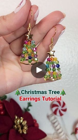 Christmas Diy Earrings, Diy Angel Earrings, Diy Christmas Jewelry Ideas, Christmas Tree Earrings Diy, Home Made Earrings, Christmas Earrings Diy, Diy Christmas Jewelry, Beaded Christmas Earrings, Christmas Beaded Earrings