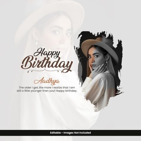 Birthday Graphics Design Ideas, Happy Birthday Psd Photoshop, Happy Birthday To Me Post, Happy Birthday Creative Ads, Creative Birthday Poster Design, Birthday Wishes Poster Design, Birthday Graphic Design Ideas, Happy Birthday Design Art, Birthday Posters Design