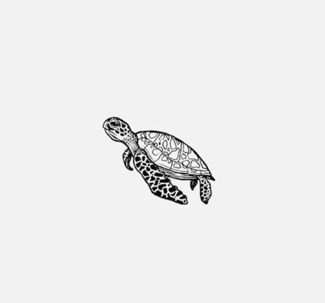 Fine Line Sea Turtle Tattoo, Bali Tattoo Ideas, Sea Turtle Tattoo Design, Tattoos Turtle, Small Turtle Tattoo, Tatuaje Studio Ghibli, Tortoise Tattoo, Betty Boop Tattoos, Line Drawing Tattoos