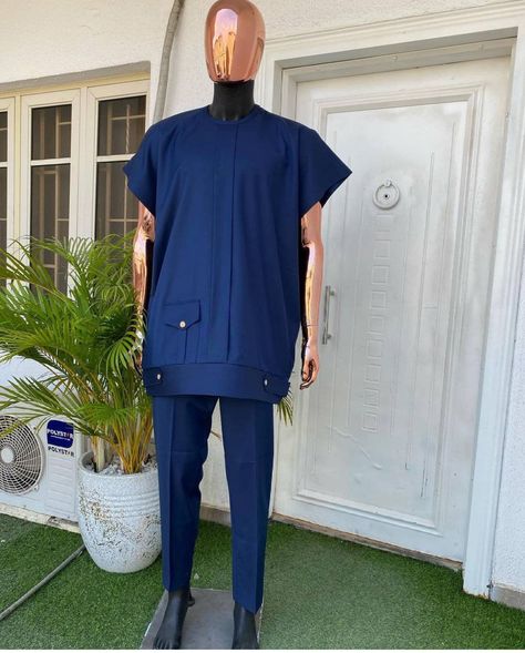 Royal Blue African Men Attire, Mens Clothing Styles Kaftan, Blue Native Styles For Men, Danshiki Agbada For Men, Blue Senator Wears For Men Latest, African Kaftan Designs For Men, Royal Blue Senator Styles For Men, Native African Wear For Men, Mens Kaftan African Men