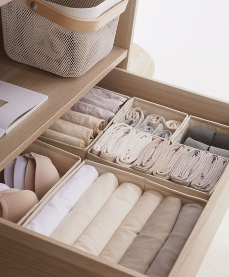 Foldable Fabric Dresser Closet Organizers and Storage Bins for Clothing, Baby Clothes, Bra, Panty, Scarf, Ties, and more. Amazon Affiliate Organisation Ideas Bedroom Closet, Clothes Cupboard Organization, Organizer Ideas For Bedrooms, Konmari Organizing, Organiser Son Dressing, Wardrobe Organization, Organizing Life, Apartment Vibes, Organisation Ideas