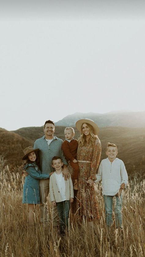 Prairie Family Photos, Golden Field, Golden Fields, Wyoming Weddings, Family Portrait Poses, Fall Family Photo Outfits, Utah Family Photographer, Family Photo Pose, Family Is Everything