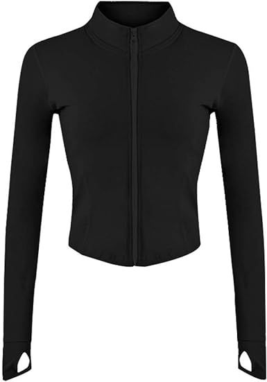 Lviefent Womens Lightweight Full Zip Running Track Jacket Workout Slim Fit Yoga Sportwear with Thumb Holes at Amazon Women’s Clothing store Outfit Wishlist, Womens Running Jacket, Running Track, Running Workout, Running Jacket, Selling Products, Winter Clothes, Workout Jacket, Amazon Women