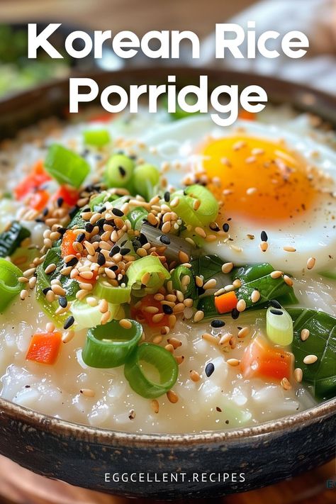 For a comforting and traditional Korean meal, Juk (Korean Rice Porridge) is an exceptional choice. #Korean Rice Porridge recipe #korean rice porridge recipe easy #korean rice porridge instant pot #korean rice porridge breakfast #korean rice porridge vegan #rice porridge recipes korean #korean chicken rice porridge #korean walnut rice porridge #juk korean rice porridge Asian Rice Porridge, Korean Porridge Breakfast, Jiggae Korean Recipe, Korean Instant Pot Recipes, How To Make Rice Porridge, Rice Cooker Porridge, Asian Porridge Recipes, Savory Porridge Recipes, Simple Rice Cooker Recipes