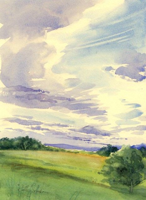 Watercolor Art Landscape, Landscape Sketch, Watercolour Inspiration, Watercolor Paintings Easy, Watercolor Flower Art, Watercolor Painting Techniques, 수채화 그림, Watercolor Landscape Paintings, Watercolor Art Lessons