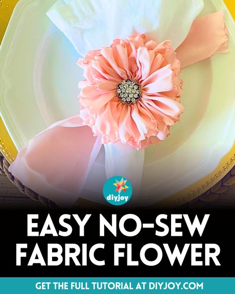 No Sew Fabric Crafts, Fabric Flowers Diy Easy, Fabric Flowers Tutorial, Giant Bubble Wands, Giant Flowers Diy, Diy Wand, Bazaar Ideas, Fabric Flower Tutorial, Flowers Tutorial