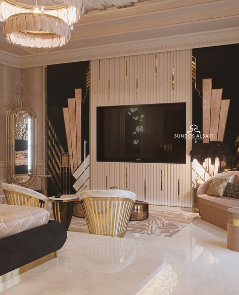 Art Deco Interior Bedroom, Art Deco Interior Living Room, Art Deco Home Design, Living Room Art Deco, Home Decor Wallpaper, Art Deco Living Room, Contemporary Art Deco, Art Deco Bedroom, Art Deco Interior Design