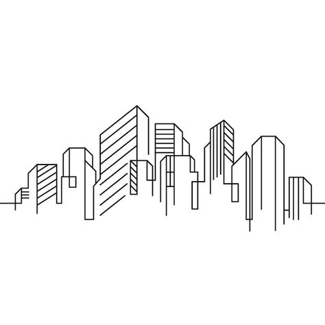 Premium Vector | City building line art vector icon design illustration template Architecture Line Drawing Illustration, Building Line Drawing, Line Drawing Building, City Line Drawing, Building Line Art, City Graphic Design, City Line Art, Monoline Illustration, City Vector Illustration