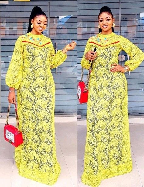 Latest Free Gown Styles, Net Lace Styles, Kaftan Gown Styles, Lace Styles For Ladies, Free Gown, Gown Styles For Ladies, Materials Gown Style, Lace Long Gown, Kaftan Gown