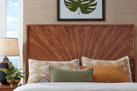 Rustic wood headboard