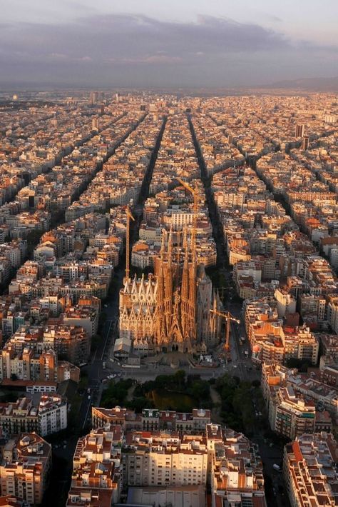 Barcelona Spain, Spain Photography, Barcelona City, Antoni Gaudi, Barcelona Travel, The Cathedral, Aerial Photography, Spain Travel, Travel Inspo