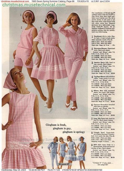 1965 Sears Spring Summer Catalog, Page 86 - Catalogs & Wishbooks 1960s Fashion Women, 60s Vintage Fashion, 60’s Fashion, 1960’s Fashion, 1960 Fashion, Retro Housewife, Fashion 1960s, 60s And 70s Fashion, 70s Outfits