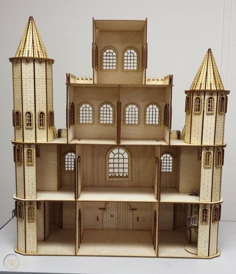 Castle Dollhouse, Room Box Miniatures, Bee Hotel, Window Inserts, Haunted Dollhouse, Doll House Plans, Dollhouse Projects, Castle House, Dollhouse Kits