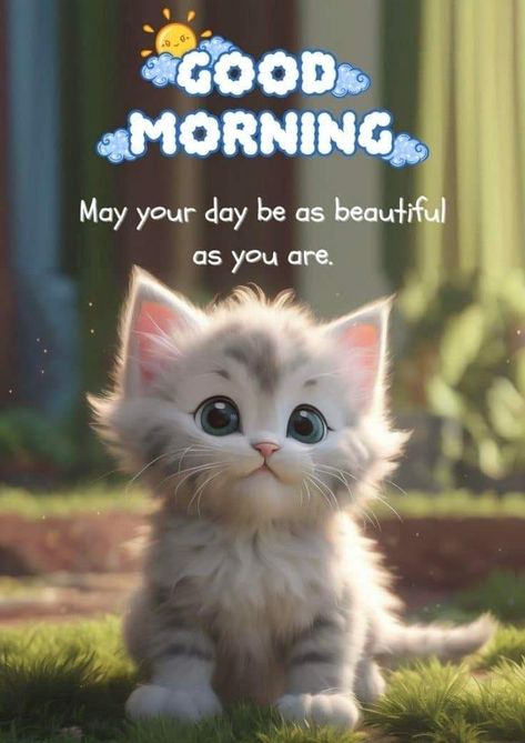 Cute Good Morning Pictures, Cute Morning Quotes, Good Morning Animals, Morning Sister, Good Morning Cat, Good Morning Message, 2025 Goals, Love Good Morning Quotes, Good Morning My Friend